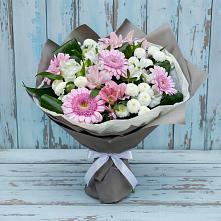 Букет цветов из:  Герберы, Альстромерии и Хризантемы #REPLACE_PRED# Огаревка