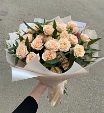 Букет Кремовые розы Латте в Огаревка