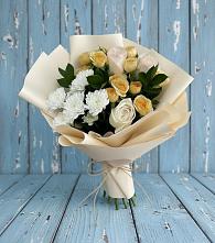 Букет цветов из:  Розы и Хризантемы в Огаревка