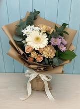 Букет цветов из:  Герберы и Хризантемы в Огаревка