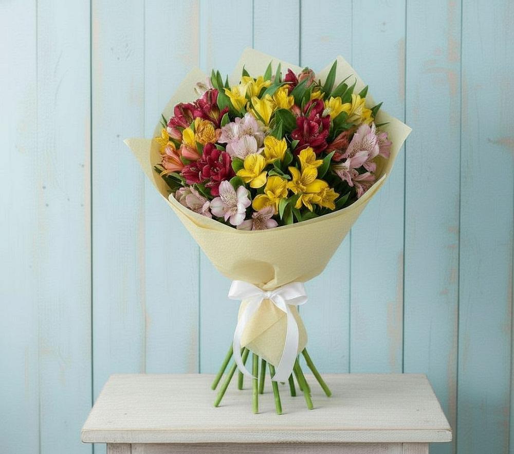 Букет цветов из: Альстромерии в Огаревка