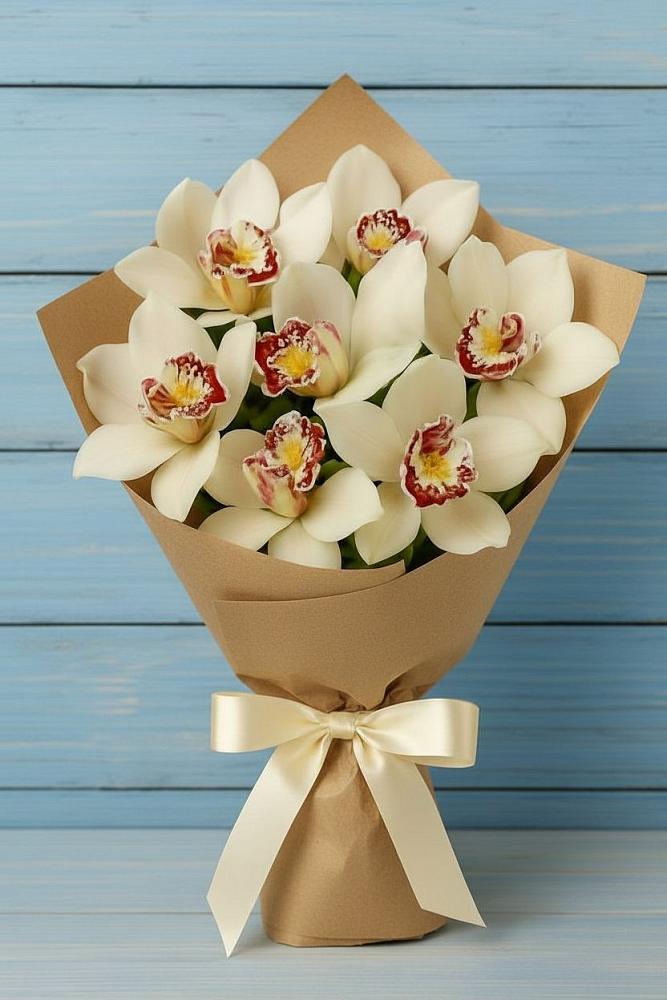 Букет цветов из: Орхидеи и Розы в Огаревка